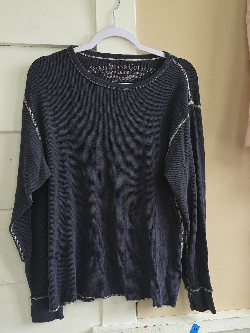 Polo by Ralph Lauren Navy Waffle Knit Long Sleeve